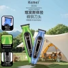 Kemei kemei cortador de pelo KM-1739 cortador eléctrico profesional cabezal de aceite tallado pusher tijeras digital barberware details Picture